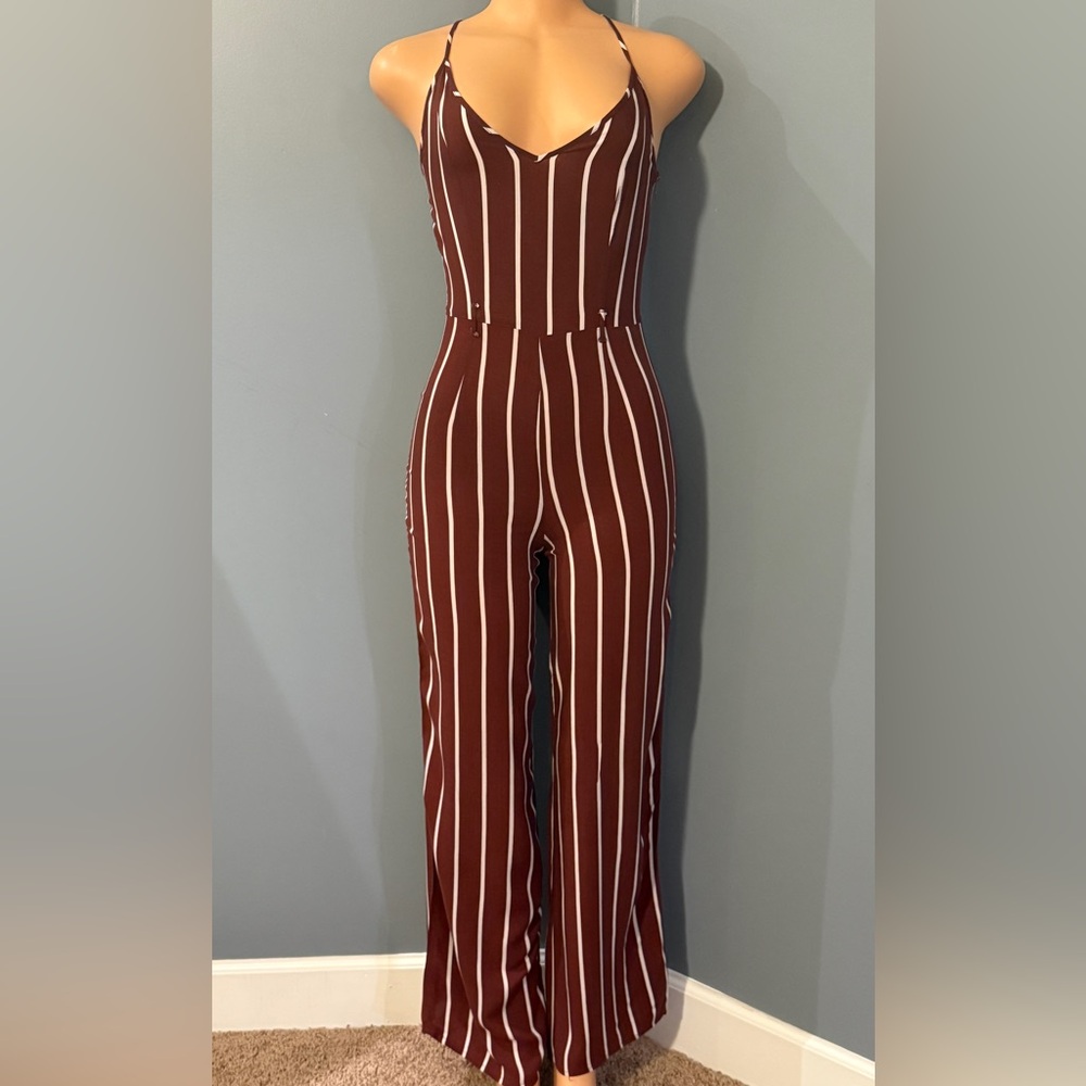Forever 21 Striped Jumpsuit - Size Small